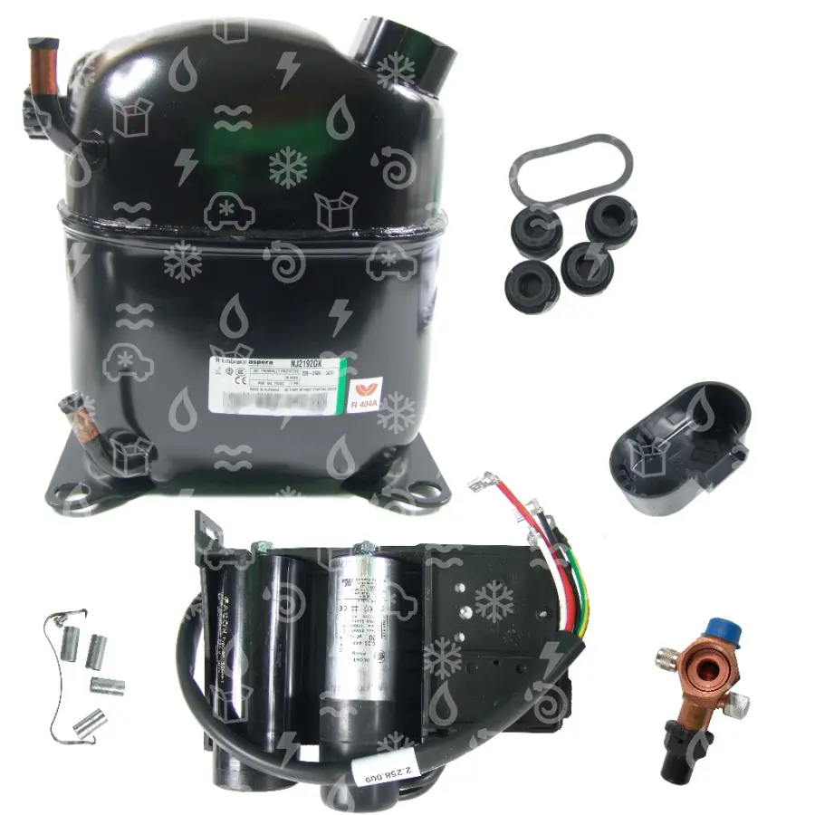 kompresor EMBRACO NJ2192GK-V, LBP - R404A/R507, 220 - 240 V, venti